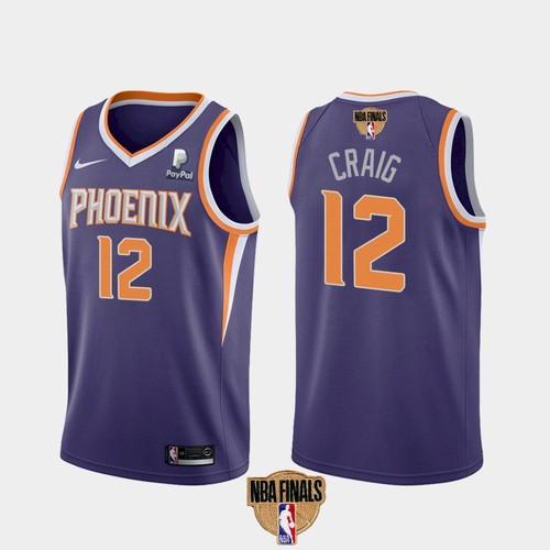 Men's Phoenix Suns #12 Torrey Craig 2021 Purple NBA Finals Icon Edition Stitched Jersey